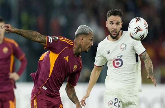 Hasil-AS-Roma-vs-Lille-Skor-0-1,-Calvin-Verdonk-Tak-Main-Penuh